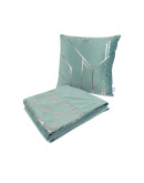 Dekokissen & Decke Prisma 125 2er-Set Mint / Gold