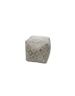 Spark Pouf 110 Elfenbein / Gold 45cm x 45cm