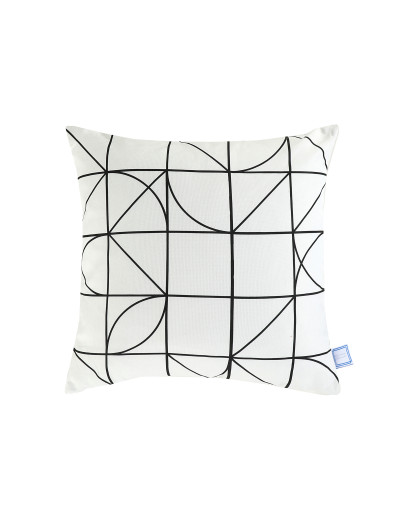 Dekokissen Kennedy 125 Weiß / Schwarz