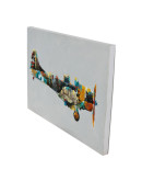 Öl-Wandbild Flugzeug 60cm x 90cm
