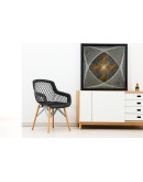 Kunstwerk - Faden-Wandbild Netzwerk 90cm x 90cm