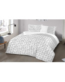 Bettwäsche Kennedy 125-GB Weiß / Schwarz