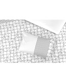 Bettwäsche Kennedy 125-GB Weiß / Schwarz