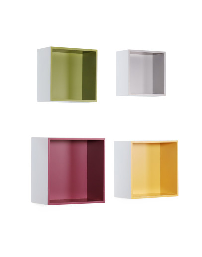 Wandregal Quadro 210 Multi 4er-Set