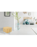 Pouf / Hocker Lizia 110 Gelb / Silber