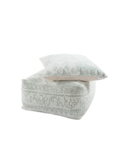 Paramount Pouf & Cushion Set 110 Elfenbein / Mint 80cm x 80cm Paramount Pouf & Cushion Set 110 Elfenbein / Mint 80cm x 80cm