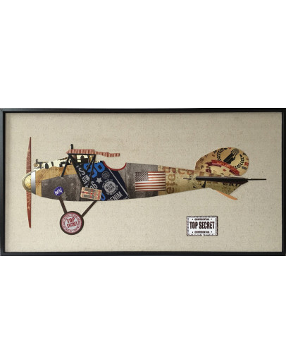 Papier Wandbild Flugzeug 82cm x 42cm