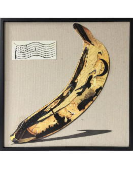 Papier Wandbild Banana 42cm x 42cm