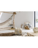 Lavish Pouf 210 Elfenbein / Gold 45cm x 45cm