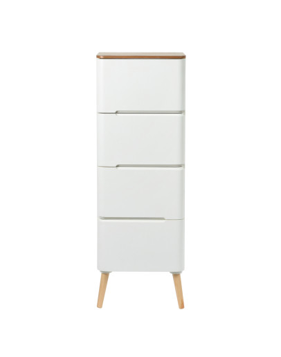 Ausziehkommode Madison 610 Weiß / Naturell
