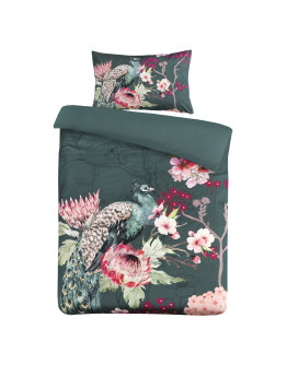 Bettwäsche Blossom 125-FR Multi / Grün